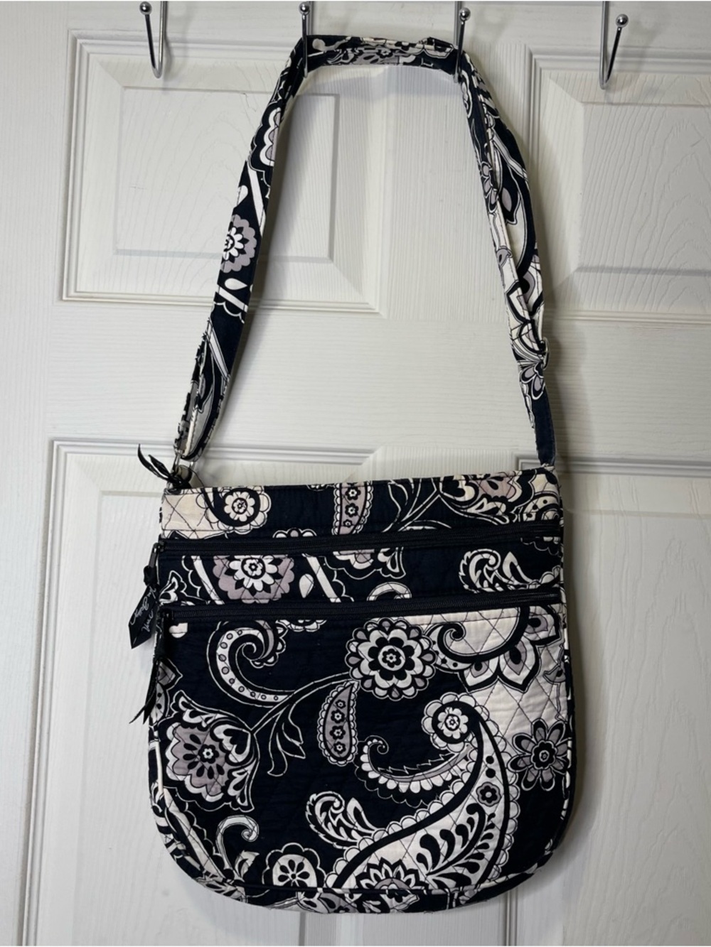 Vera Bradley Fanfare Triple zip Hipster Crossbody Bag